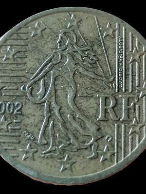 50 Euro Cent Coin France 2002 used Nordic Gold