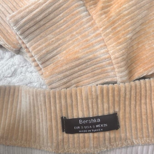 Corduroy skirt and blouse set mustard like new