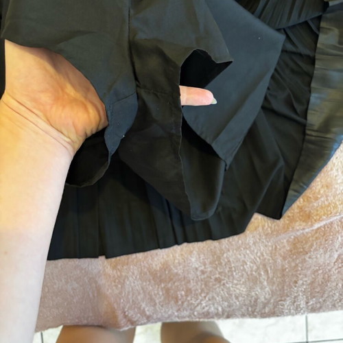 Zara black faux leather skort like new, size S