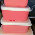 A Little Lovely Company children's food container set, pink