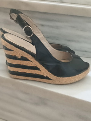 Platform sandals used, size 39, black