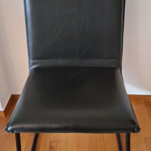 Dining chairs leather like new, set of 6