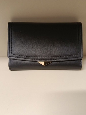 Women's wallet new black synthetic material