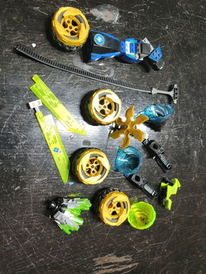 LEGO Ninjago parts like new with wheels, weapons and special effects