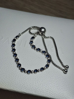 Pandora Riviera bracelet with blue crystals and cubic zirconia