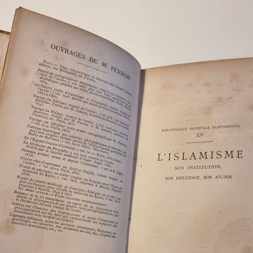 L'Islamisme by Dr. Perron used, rare 1877 edition
