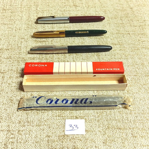 Corona Fina Wearever Paramount Vintage Retro Fountain Pens 50s New