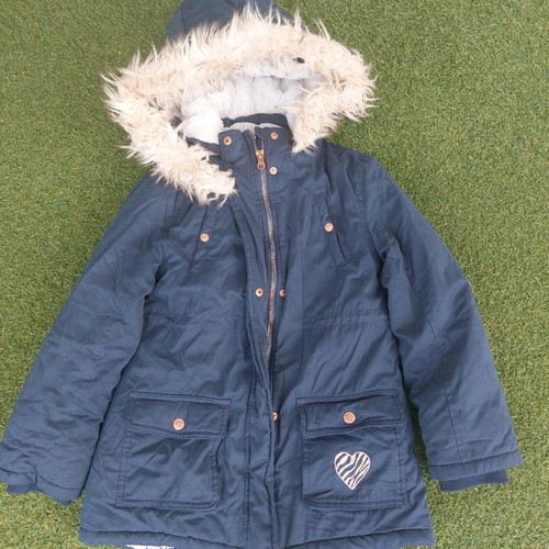 Orchestra girls' jacket used, blue, warm with lining, size 9-10 years