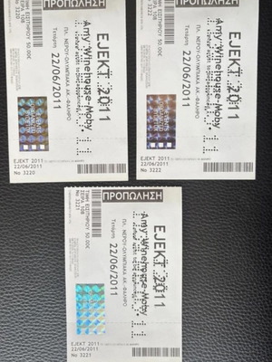 Eject 2011 tickets new, pack of 3