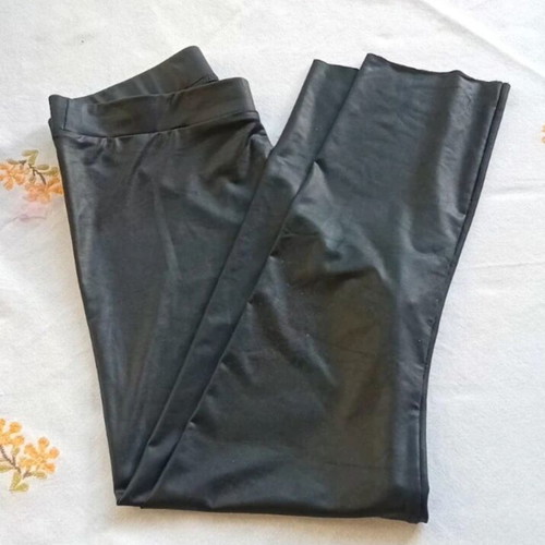 Calzedonia leggings like new with leather effect, black