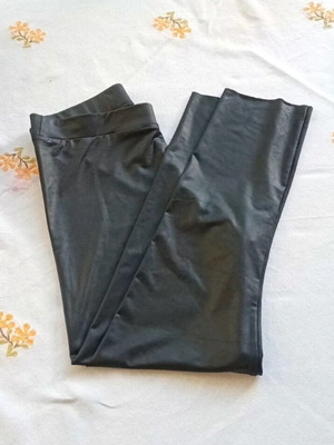 Κολλάν Calzedonia σαν καινούργιο με δερμάτινο εφέ, μαύρο
