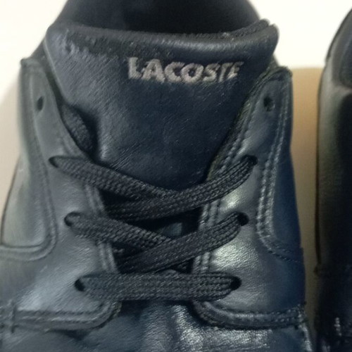 Lacoste sneakers used, leather, size 45, dark blue