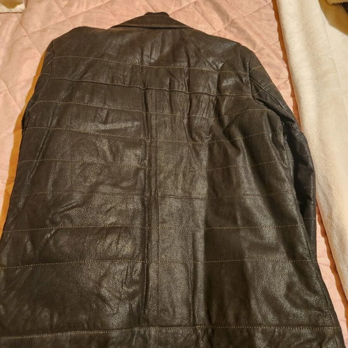 Arma men's leather jacket new, brown, size 50
