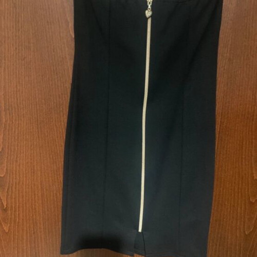 Strapless dress black like new with back zipper size S