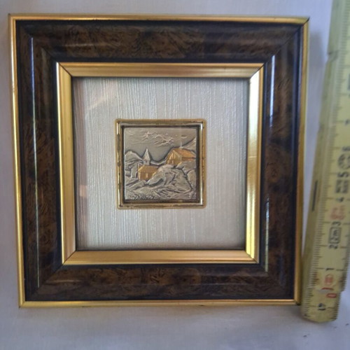 Silver engraving vintage frame like new