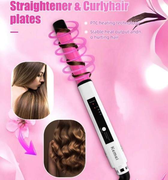 STYLING ΜΑΛΛΙΩΝ ΙΣΙΩΤΙΚΗ και ΜΠΟΥΚΛΙΕΡΑ 2 σε 1 με πλάκες Τουρμαλίνης