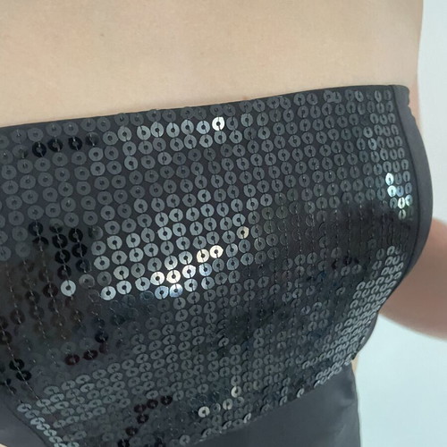 Amir Slama black sequin jumpsuit, UK 10 / Small