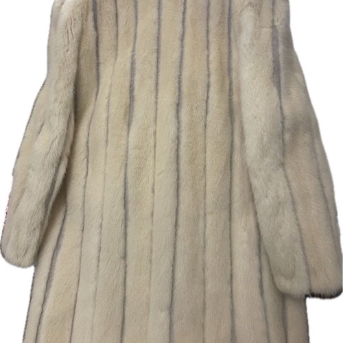 Mink and leather fur 3/4 coat by Skaperdas