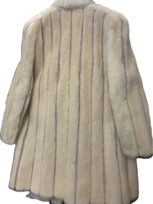 Mink and leather fur 3/4 coat by Skaperdas