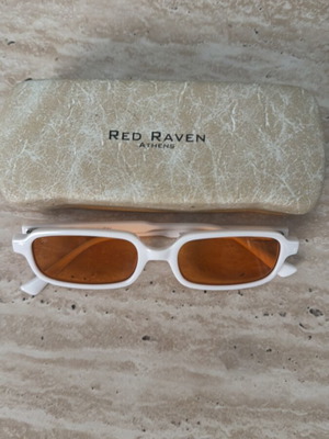 Red Raven Eyewear sunglasses with orange modern lenses new