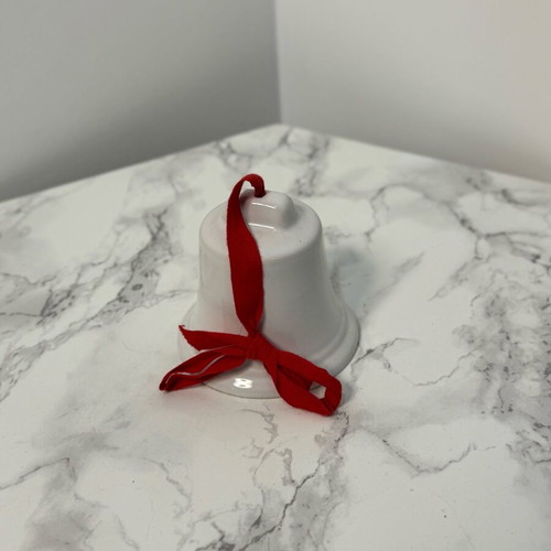 Porcelain bell used with ribbon for Christmas