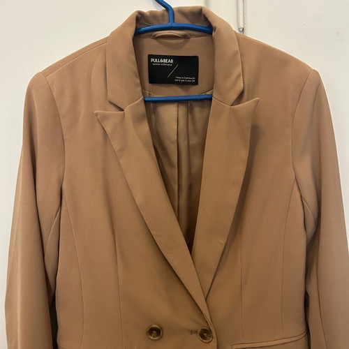 Pull & Bear beige blazer jacket used