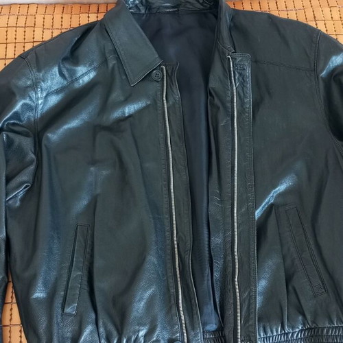 Skins leather jacket black size 52 like new