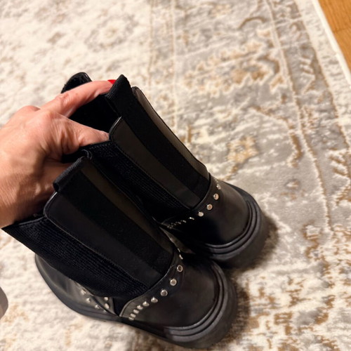 Zara boots with studs like new, black size 39