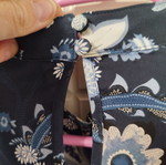 Benetton women's blue floral blouse size M like new