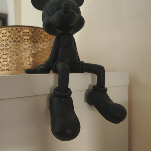 Mickey Mouse black plastic figure, new