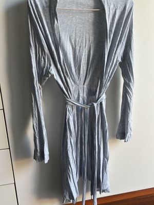 H&M Grey Thin Robe with Integrated Belt Size M Used