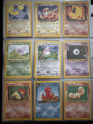 Pokemon Neo Destiny vintage set lot used, 25 cards