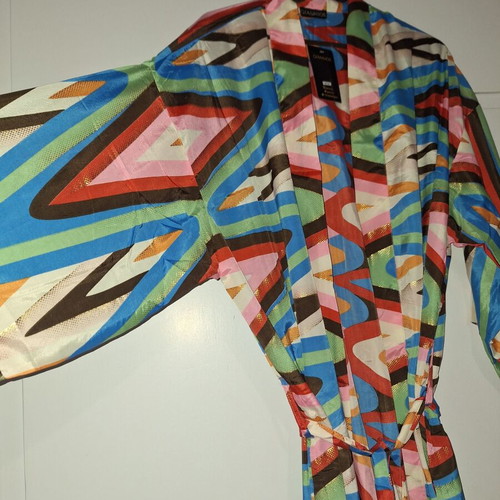 Kimono new, multicolor with gold, can be worn as dress