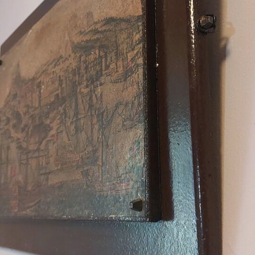 Wooden vintage painting used 38x54