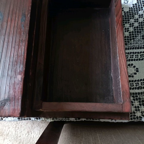 Wooden storage box vintage design like a book like new
