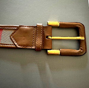 Burberry leather & canvas belt