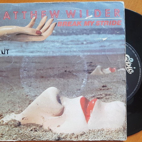 Matthew Wilder Break My Stride 7" single used, authentic Dutch edition