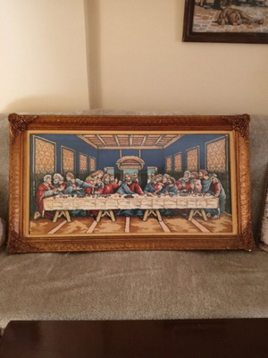 Εικόνα πίνακας Ο Μυστικός Δείπνος εργόχειρο αργαλειού σαν καινούργιο