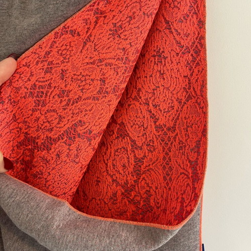 Cecil scarf new, gray and orange