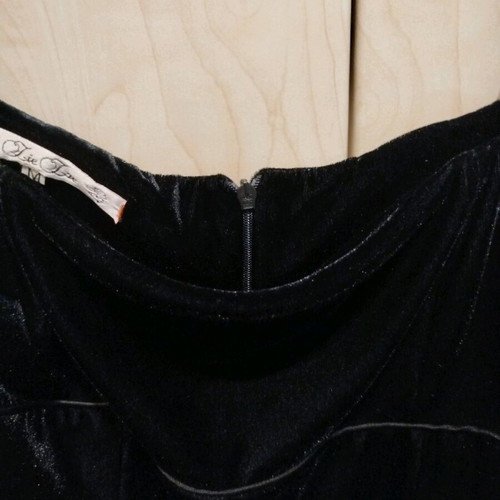 Zic Zac velvet balloon midi dress medium-large like new, black