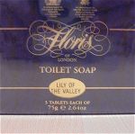 Floris Lily of the Valley toilet soaps σετ τριών παλαιών Αγγλικών αρωματικών σαπουνιών 75gr / τμχ