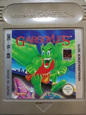Gargoyle’s Quest Nintendo Game Boy cartridge used with case