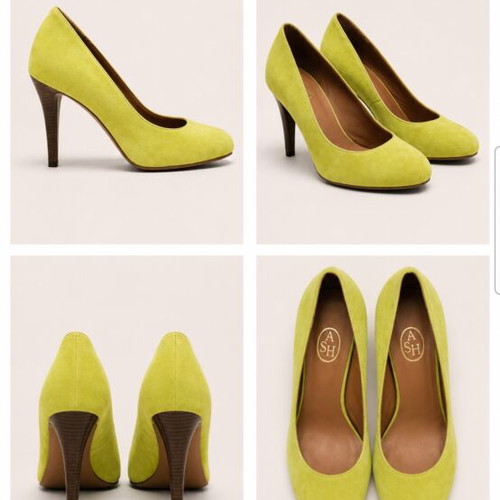 Ash high heels like new, suede green pumps size 40