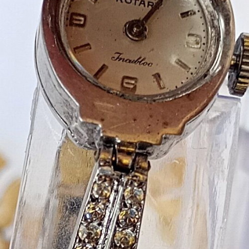 Rotary 925 Silver Retro Watch with Stones 1960, like new