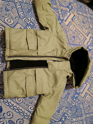 Parka jacket kids mint 18 months new with hood waterproof and fur lining