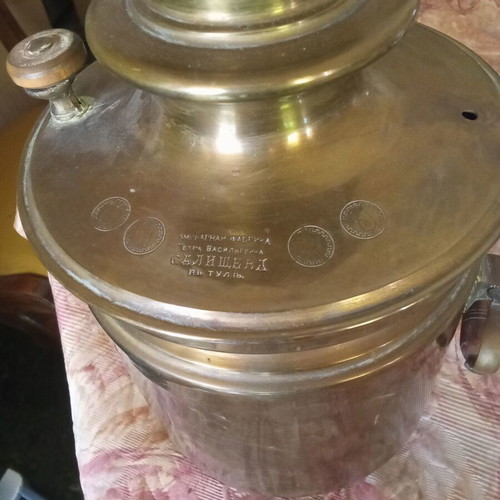 Salishchev/Batashov samovar, pre-1889, authentic antique with award stamps
