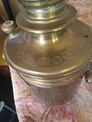 Salishchev/Batashov samovar, pre-1889, authentic antique with award stamps