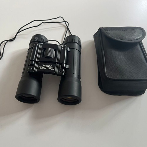 Portable binoculars 30x25 like new with case