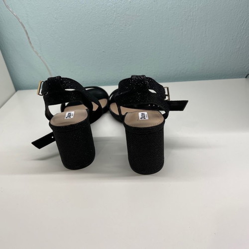 Dune London sandals new black glitter with gold buckle size 41