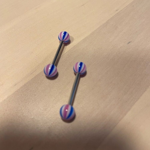 Piercing colorful new, thickness 1.6, set of 2 pieces